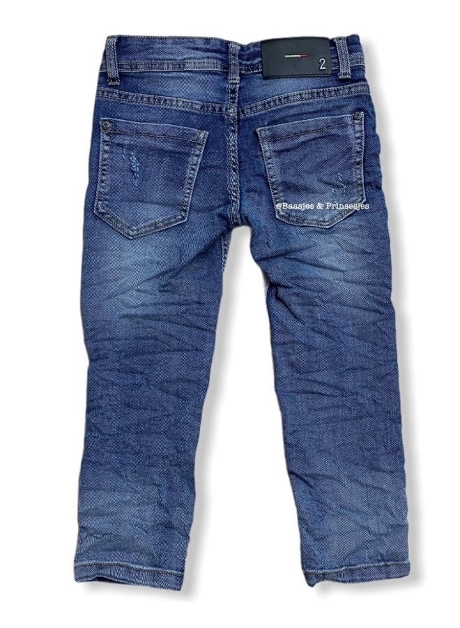 Blauw  - ' Roy '  - Uni Jongens Jeans