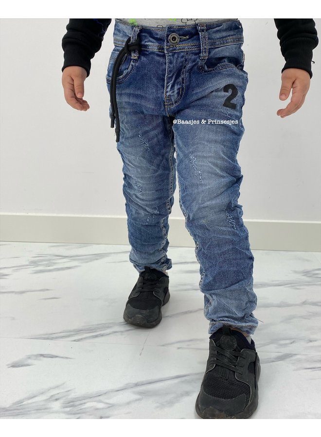 Blauw  - ' Roy '  - Uni Jongens Jeans