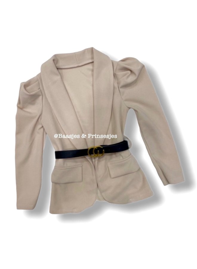 Zwart - ' Seline ' - Colbert met Riem