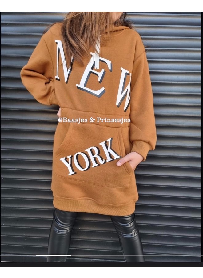 Blauw - 'New York' - Meisjes Jurk