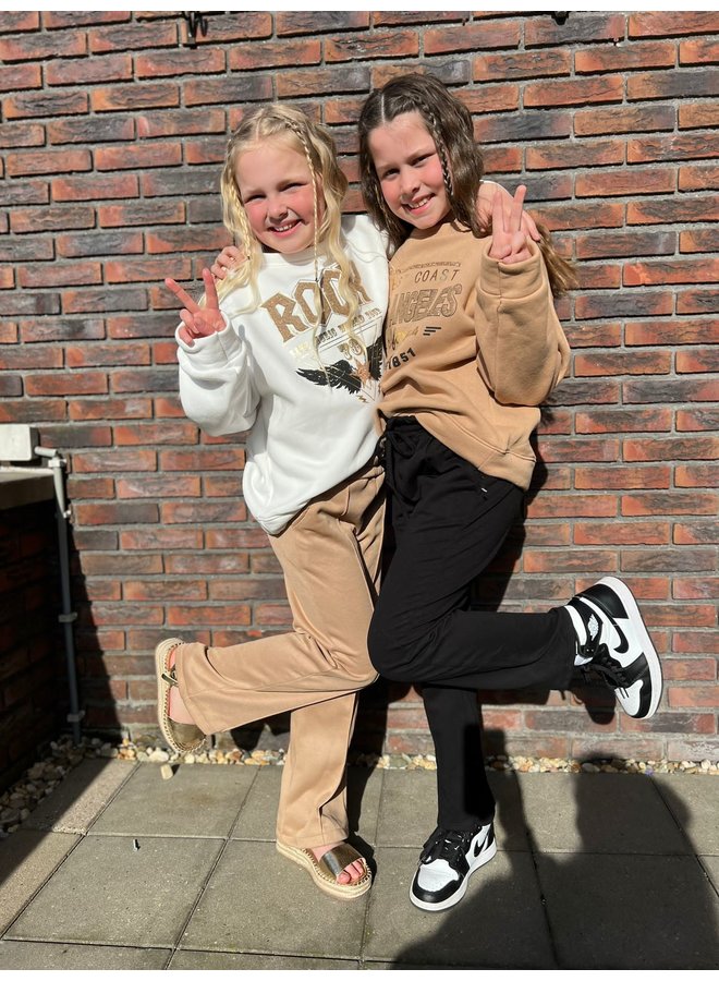 Wit - 'Los Angeles' -  Meisjes sweater