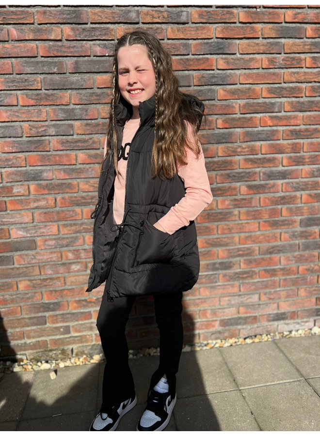 Roze - 'Amber' - Gewatteerde Lange bodywarmer