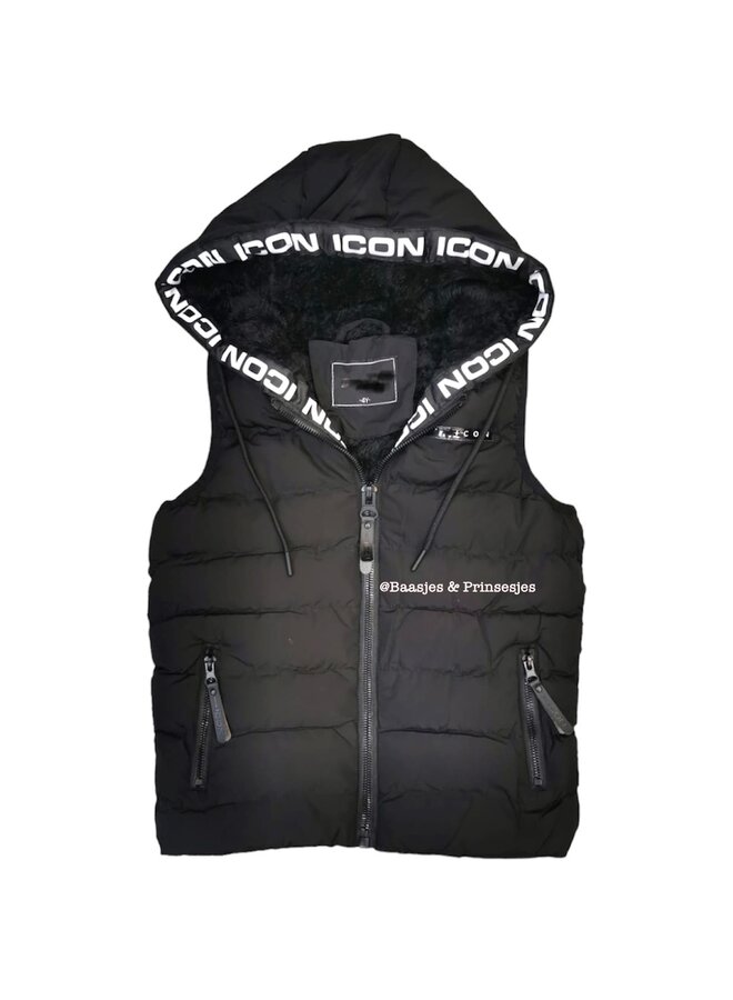 Zwart ‘ i-con ‘ jongen bodywarmer