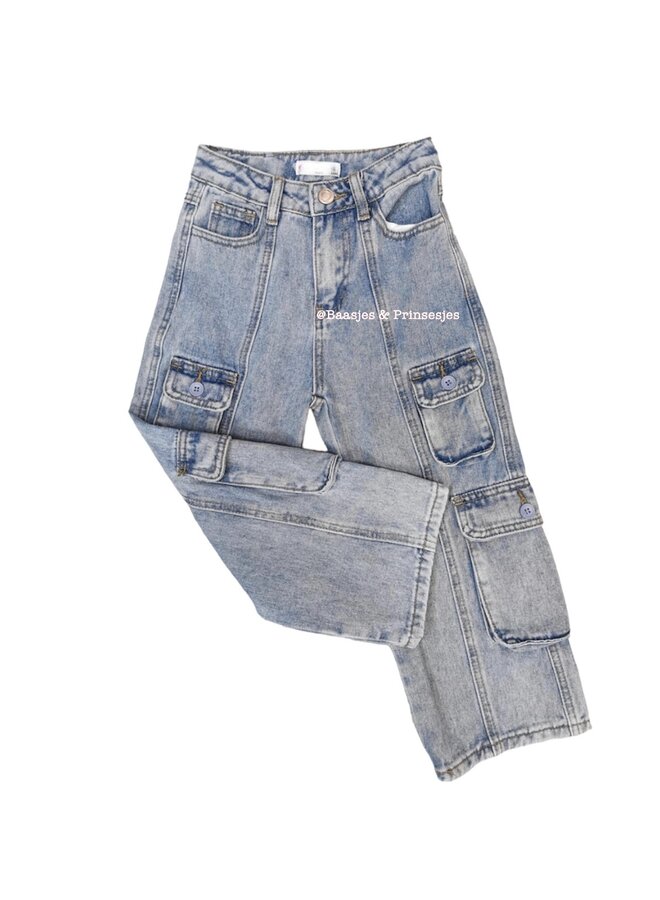 Jeans ‘ Cargo ‘ meisjes broek