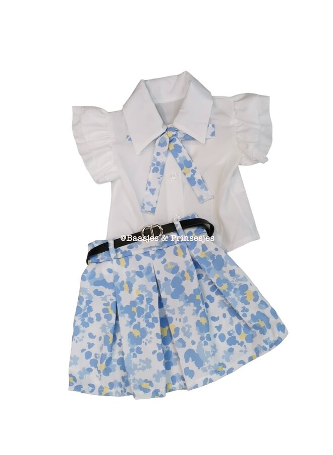 Blauw  - ‘ Angel ' - Tweedelige Meisjes Set.