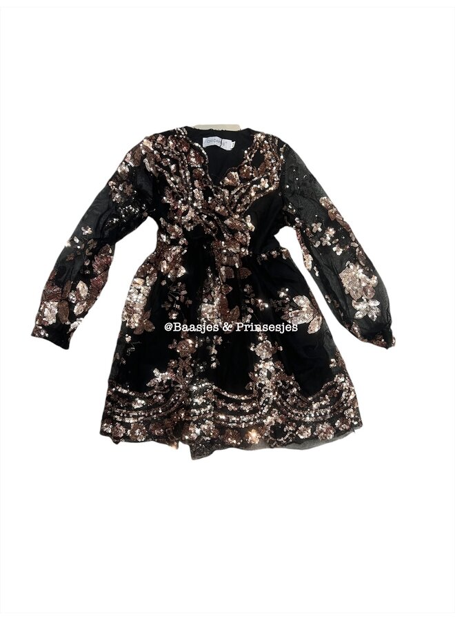 Crème - 'Ruya ' - glitter Dress.
