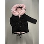 Zwart ‘ Babe ‘ meisjes parka jas.