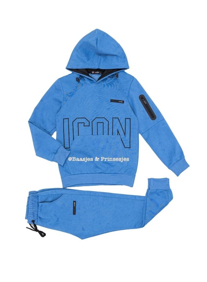 Blauw   - 'Icon ' - Jongens Trainingspak.