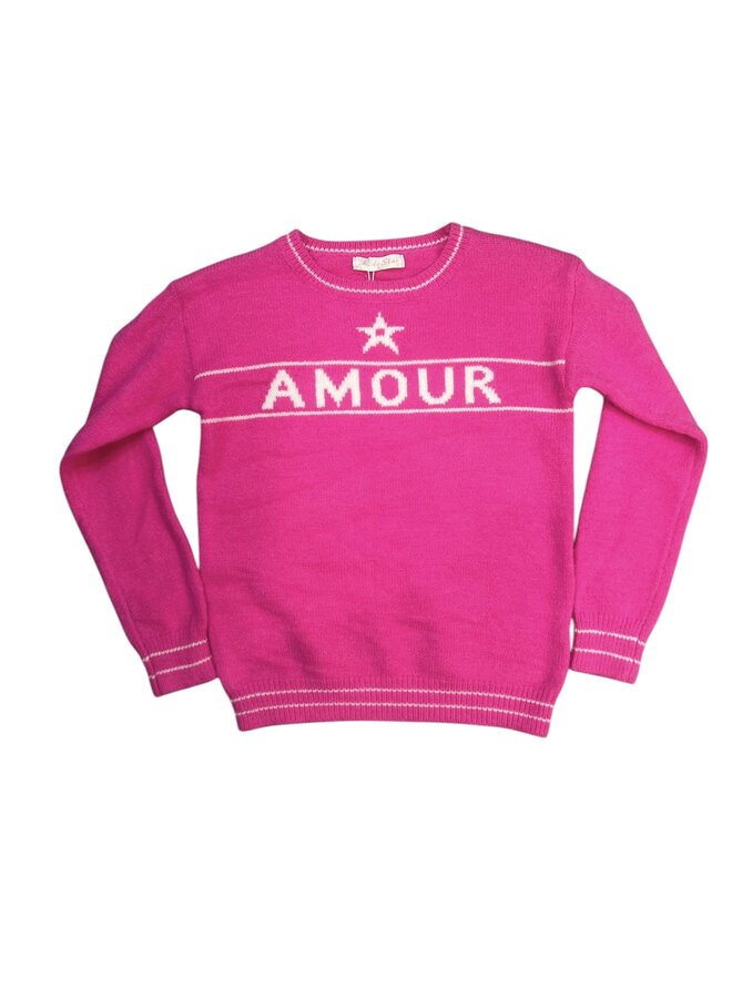 Roze - 'Amour ' - Trui Meisjes Top