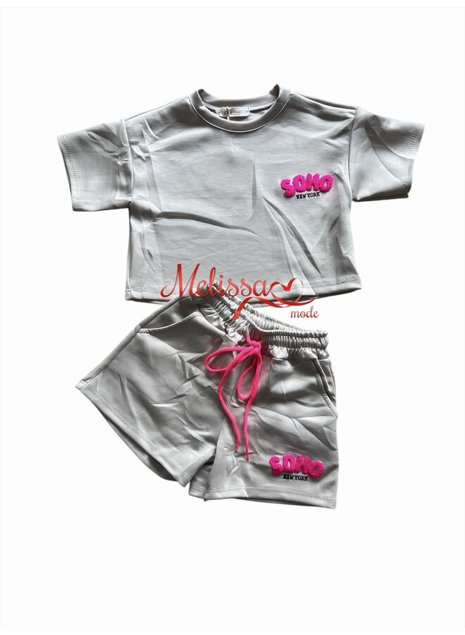 Creme - ‘ SoHo ' - Tweedelige Meisjes Set.