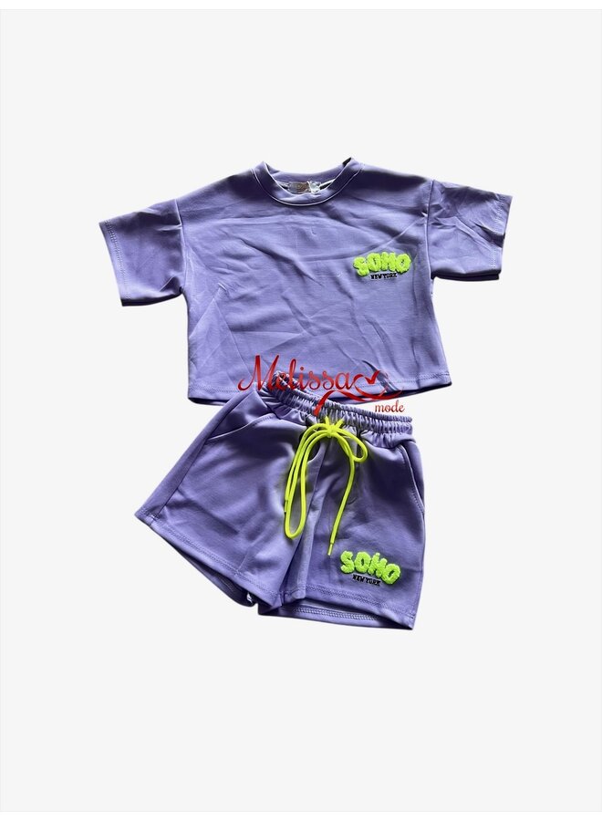 Lila - ‘ Vivy' - Tweedelige Meisjes Set.