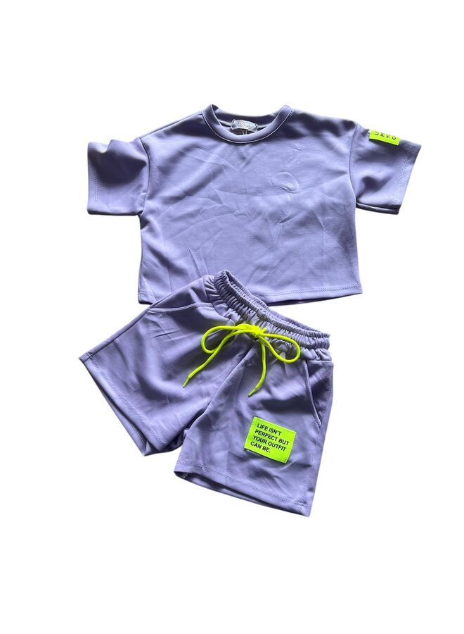 Lila - ‘ Vivy' - Tweedelige Meisjes Set.