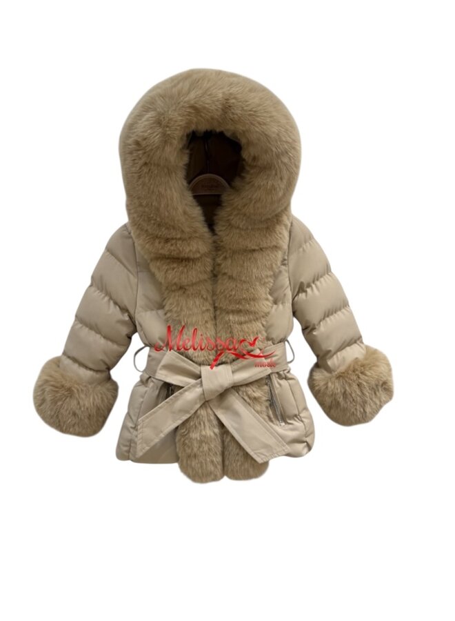 Zwart - 'DANI' - meisjes winter Jas