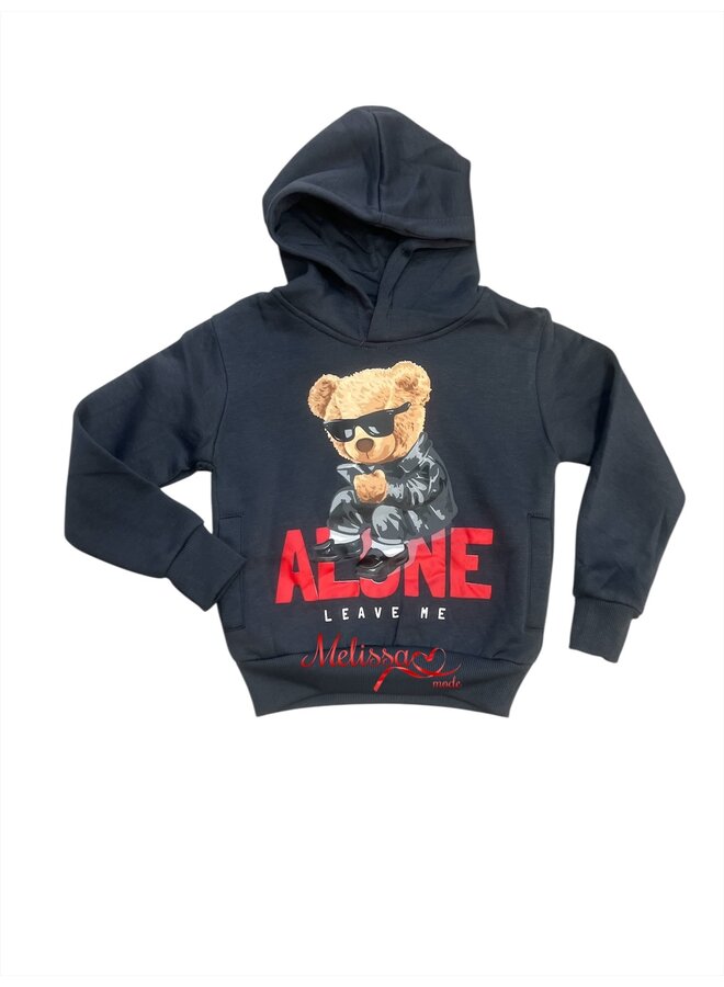 Wit - ' Alone' - jongens Hoodie
