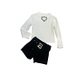 Wit - ‘ B ' - Tweedelige Meisjes Set.