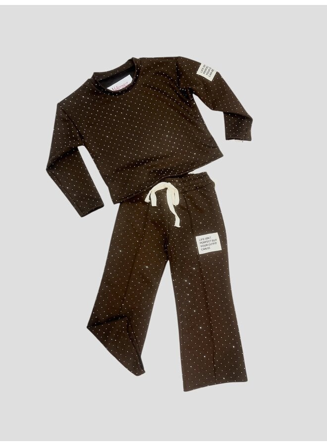 Zwart  'Angel' Glitter setje.