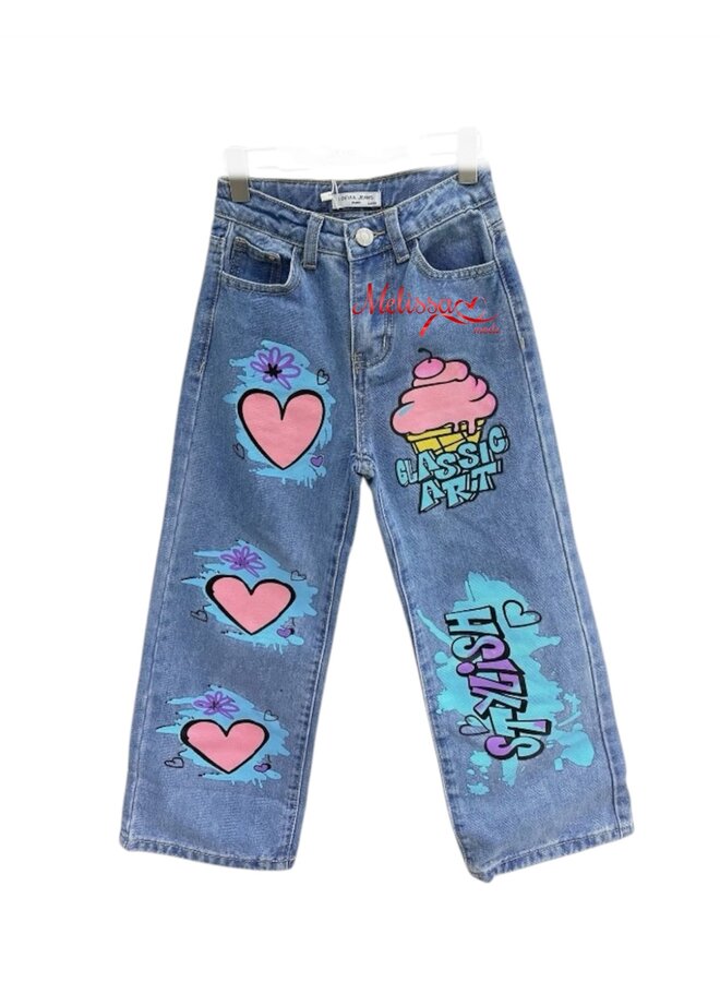 'Wide' Meisjes jeans broek.
