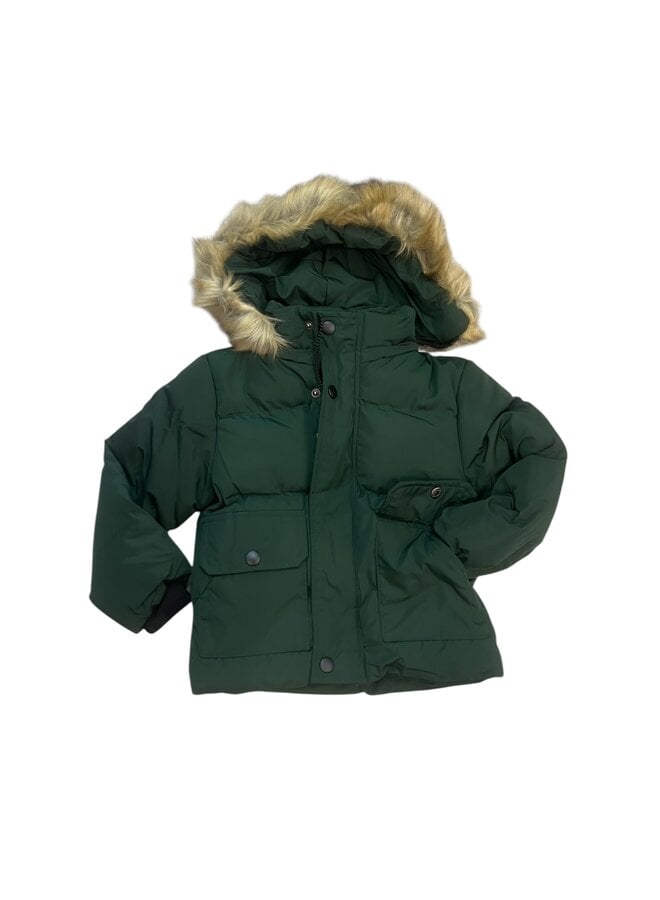 Kaki  - 'Baas' - Baby Winter Jas