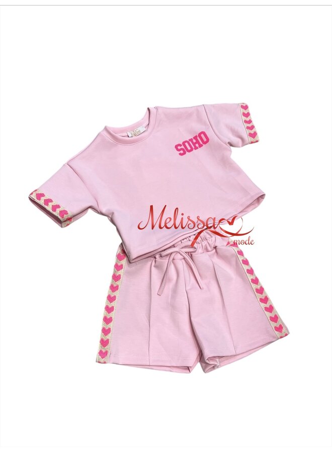 SoHo' Twee delige meisjes setje crème.