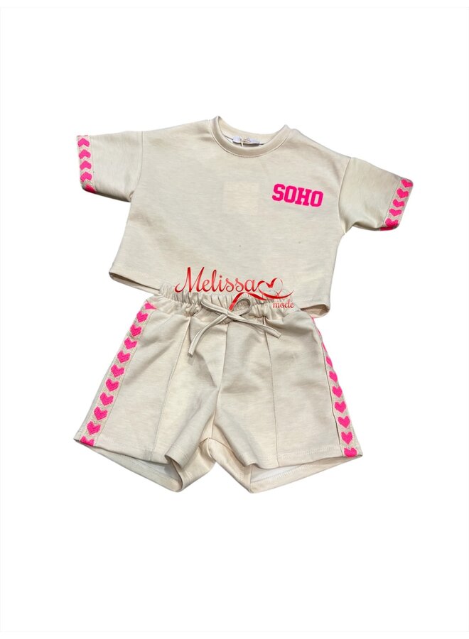 SoHo' Twee delige meisjes setje roze