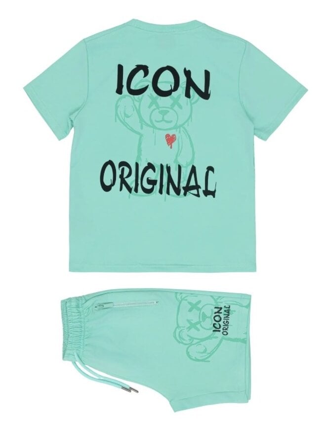 Groen- 'Icon ' - twee delige Jongens setje  -