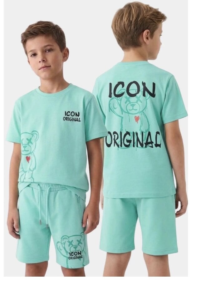 Groen- 'Icon ' - twee delige Jongens setje  -