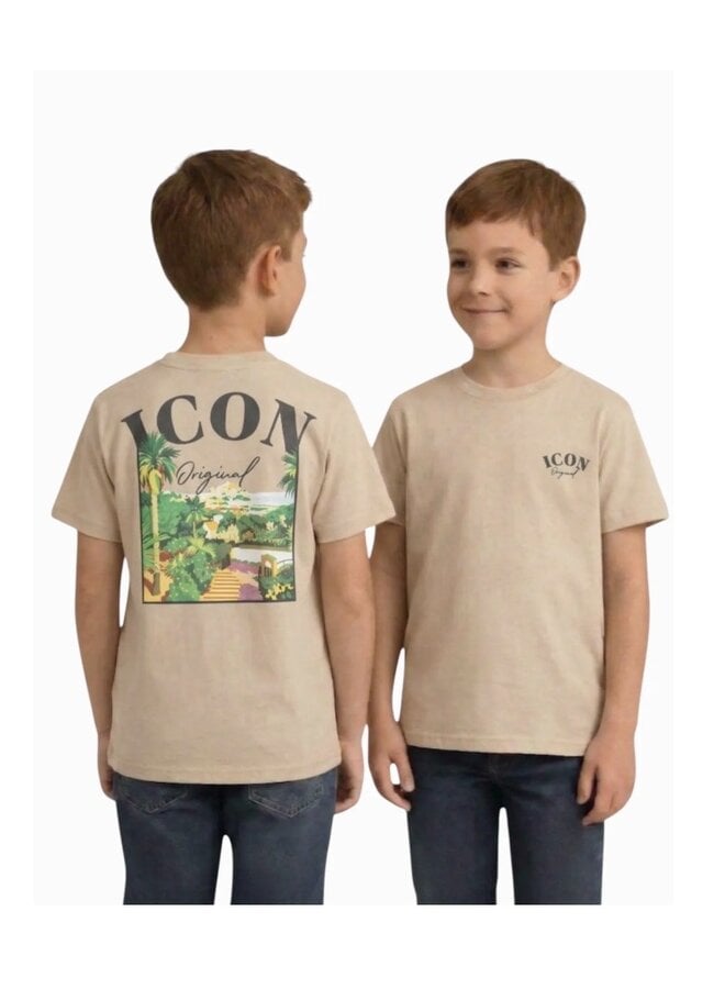 Crème - ' I-Con ' - jongens T-shirt
