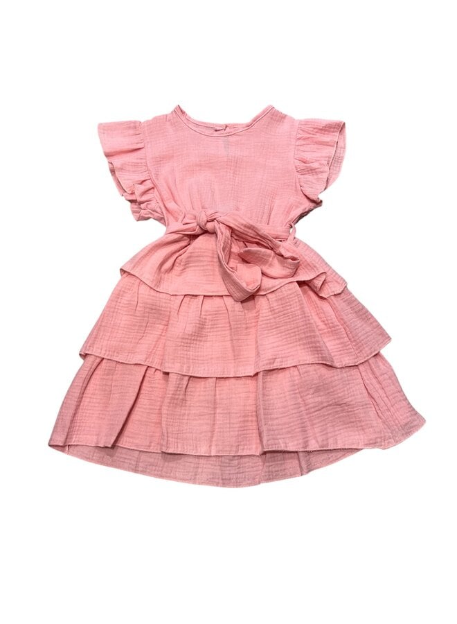 Roze - ' Fleur ' - Meisjes Zomer jurk