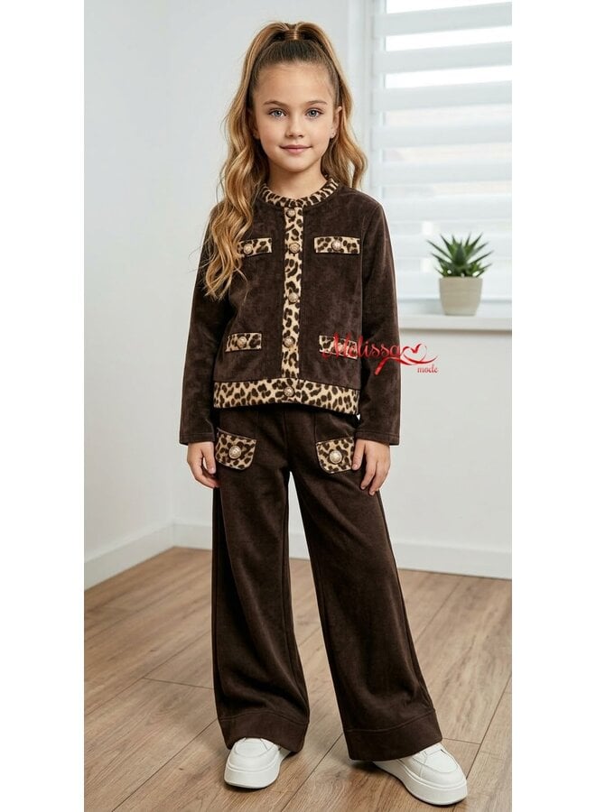 ' Susan ' Twee delige meisjes sets bruin