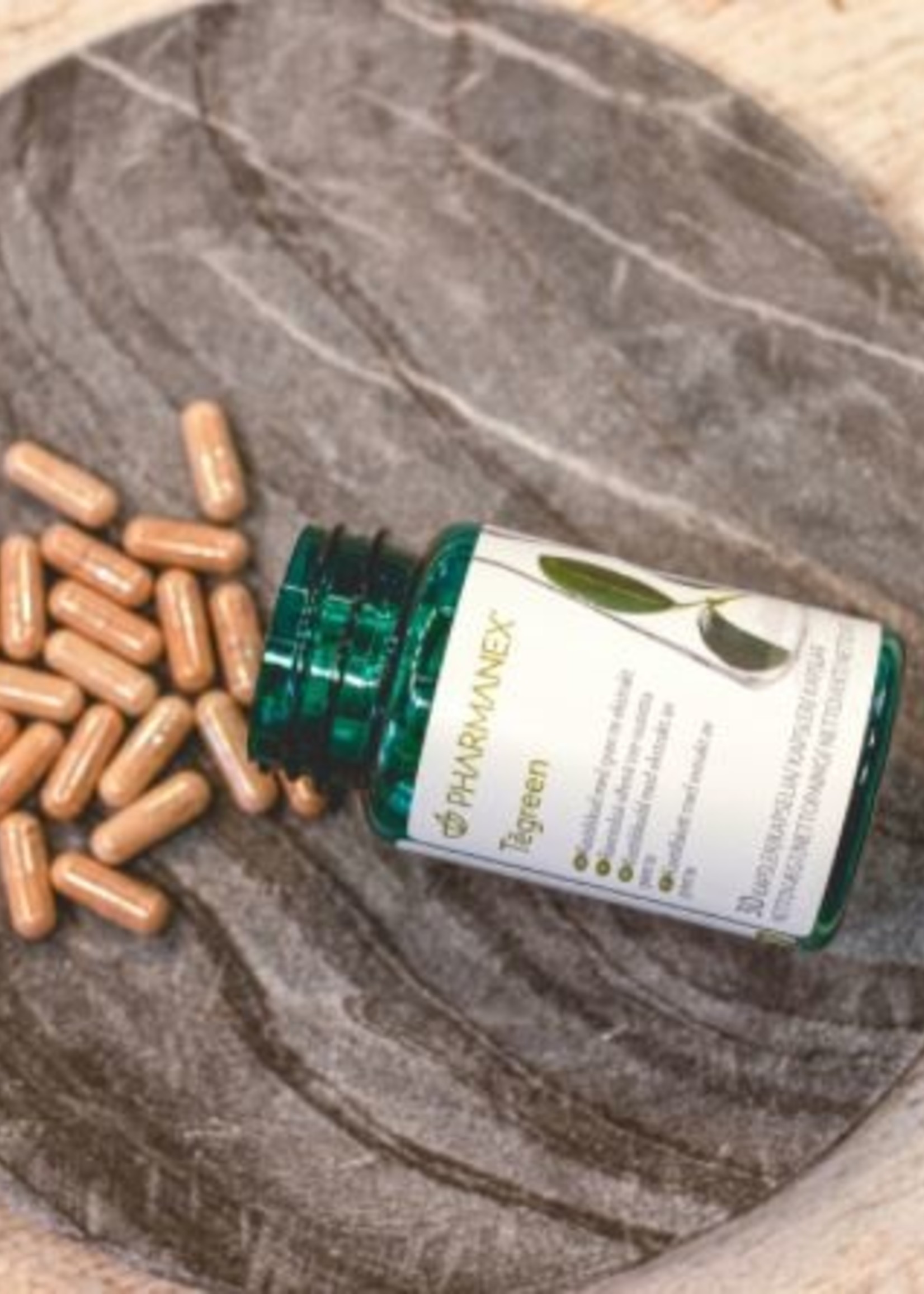 Capsules met geconcentreerde groene thee extract