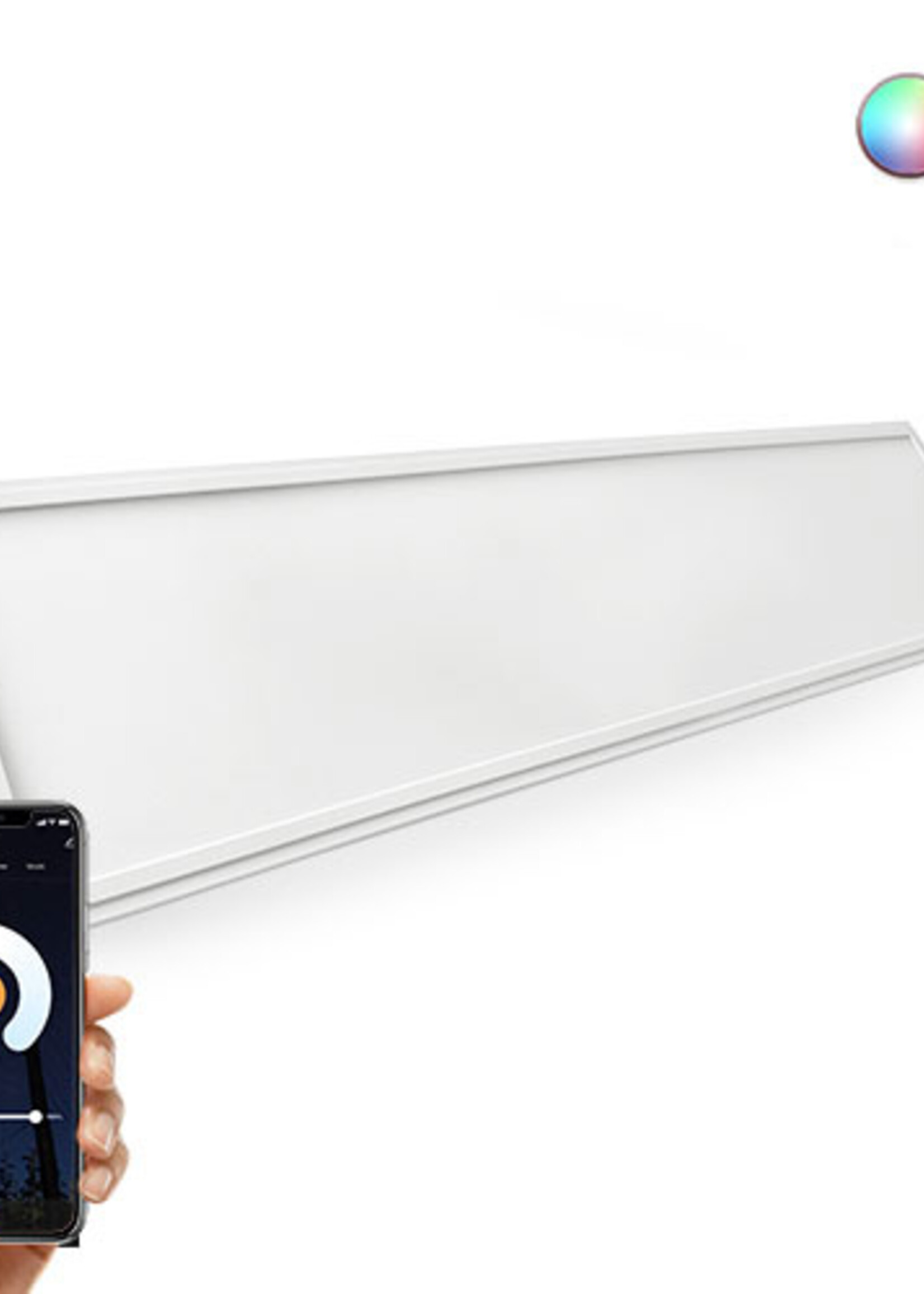 LEDWINKEL-Online WiFi LED Panel 30x120cm RGB+CCT 40W Edge-lit