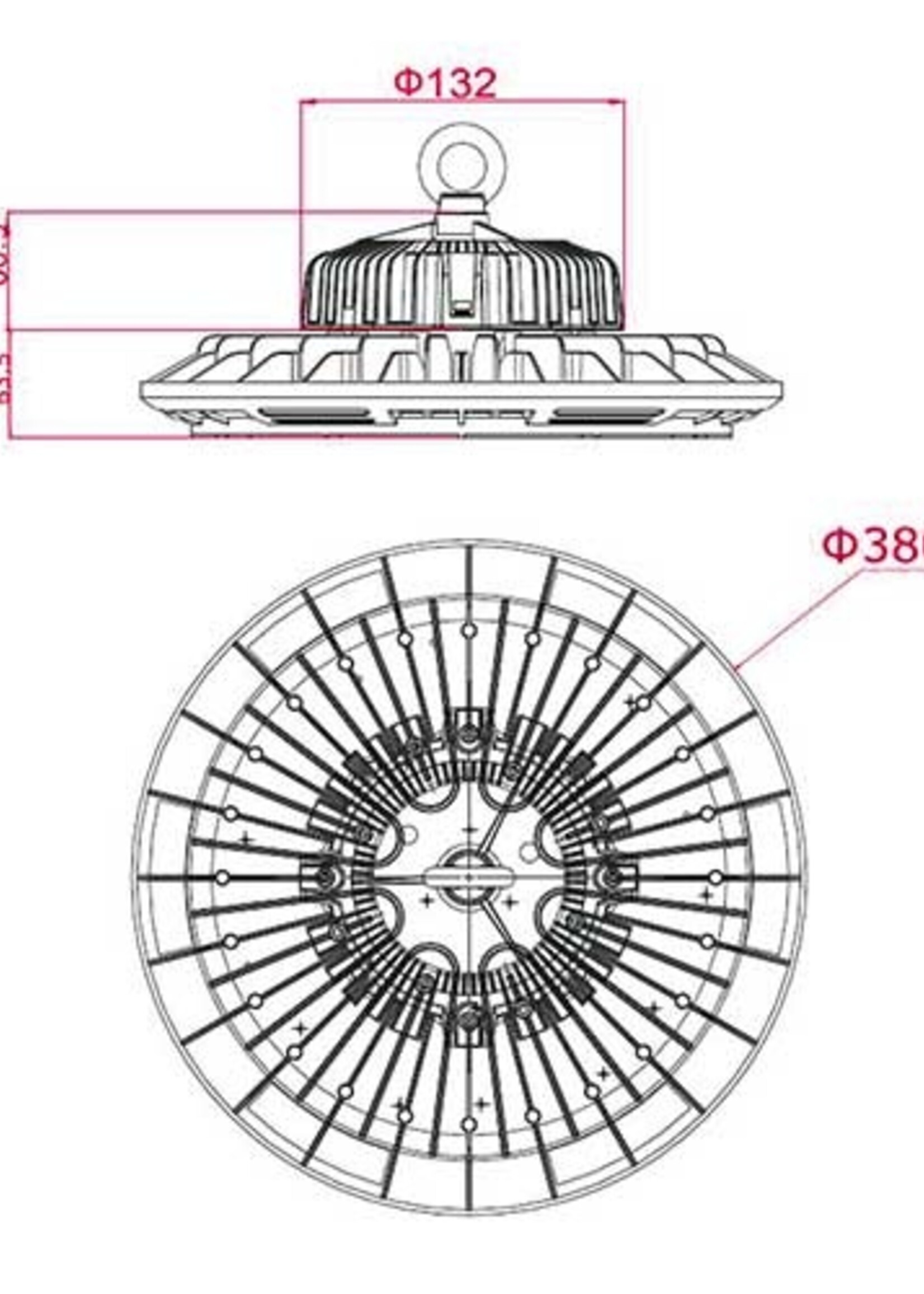 Philips Xitanium LED Driver 240W LED UFO Highbay IP65 150lm/W Philips-driver dimbaar