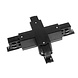 LEDWINKEL-Online LED Track Rail system cross-over connector black LEDWINKEL-Online LED Track Rail system cross-over connector black