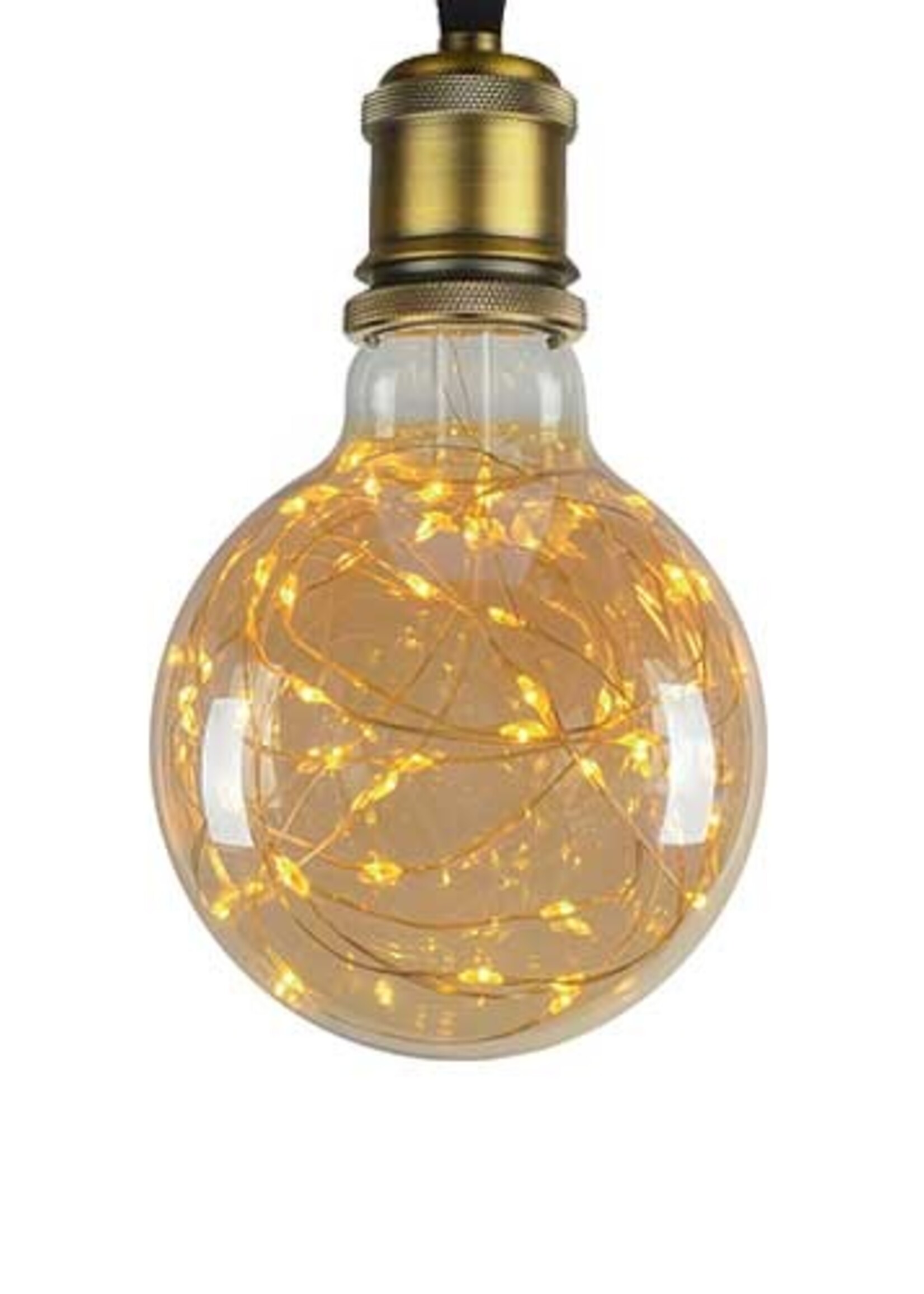 LEDWINKEL-Online E27 LED Lamp filament G95 koperdraad 1.5W 2100K amber