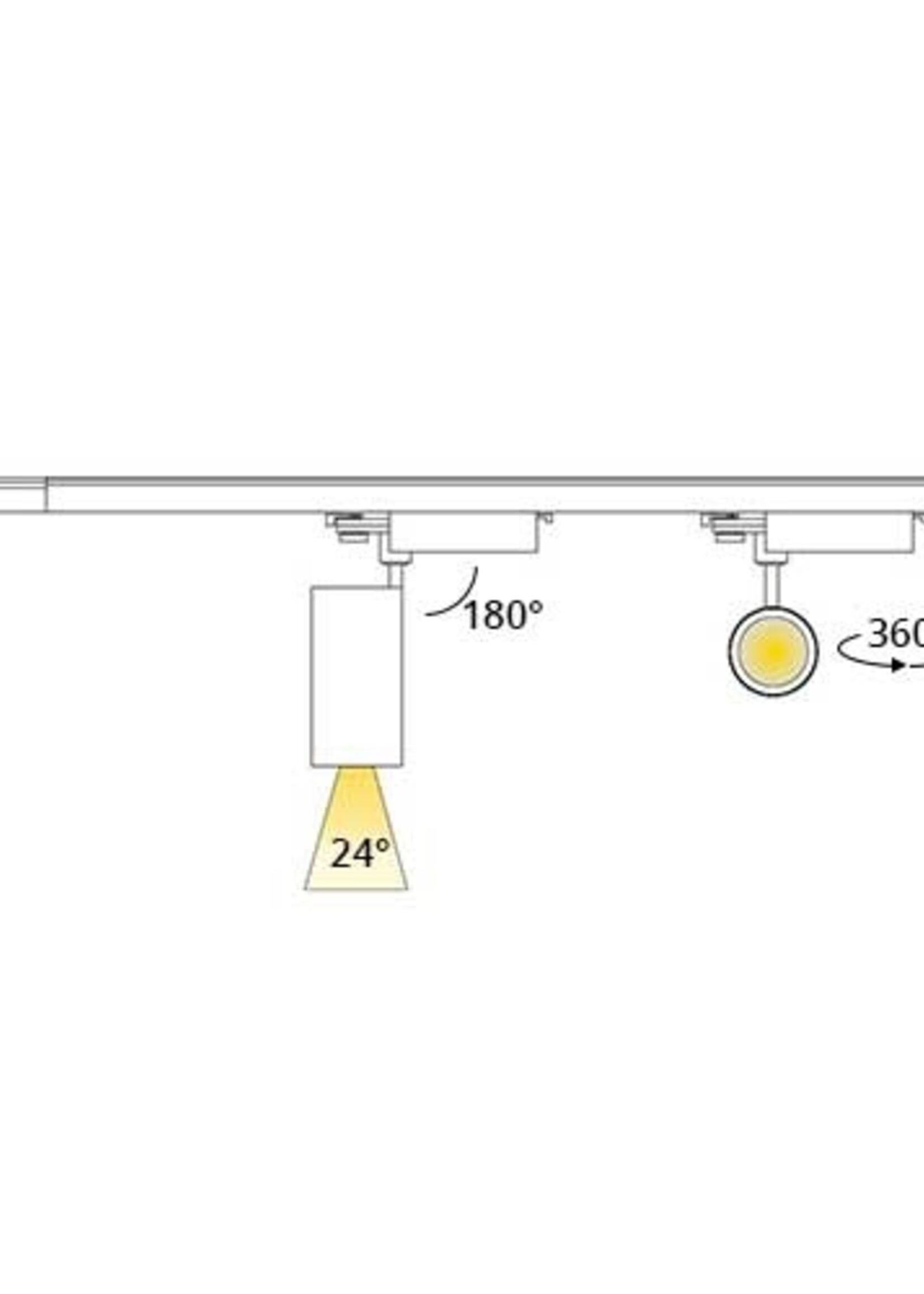 LEDWINKEL-Online LED Railspot 3 fase wit 20W