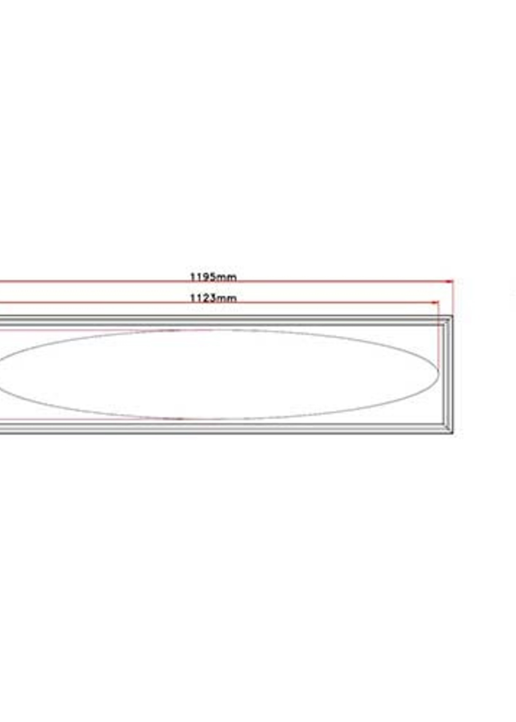LEDWINKEL-Online LED Paneel met ovale lichtplaat 30x120 cm 36W