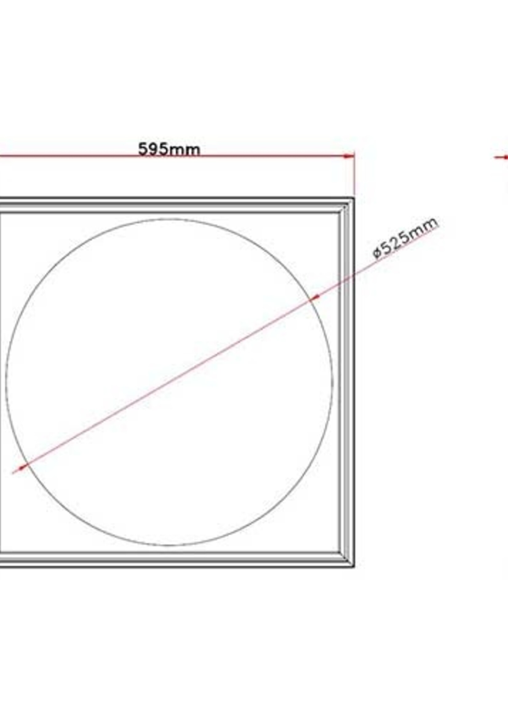 LEDWINKEL-Online LED Paneel met ronde lichtplaat ⌀60x60 cm 36W