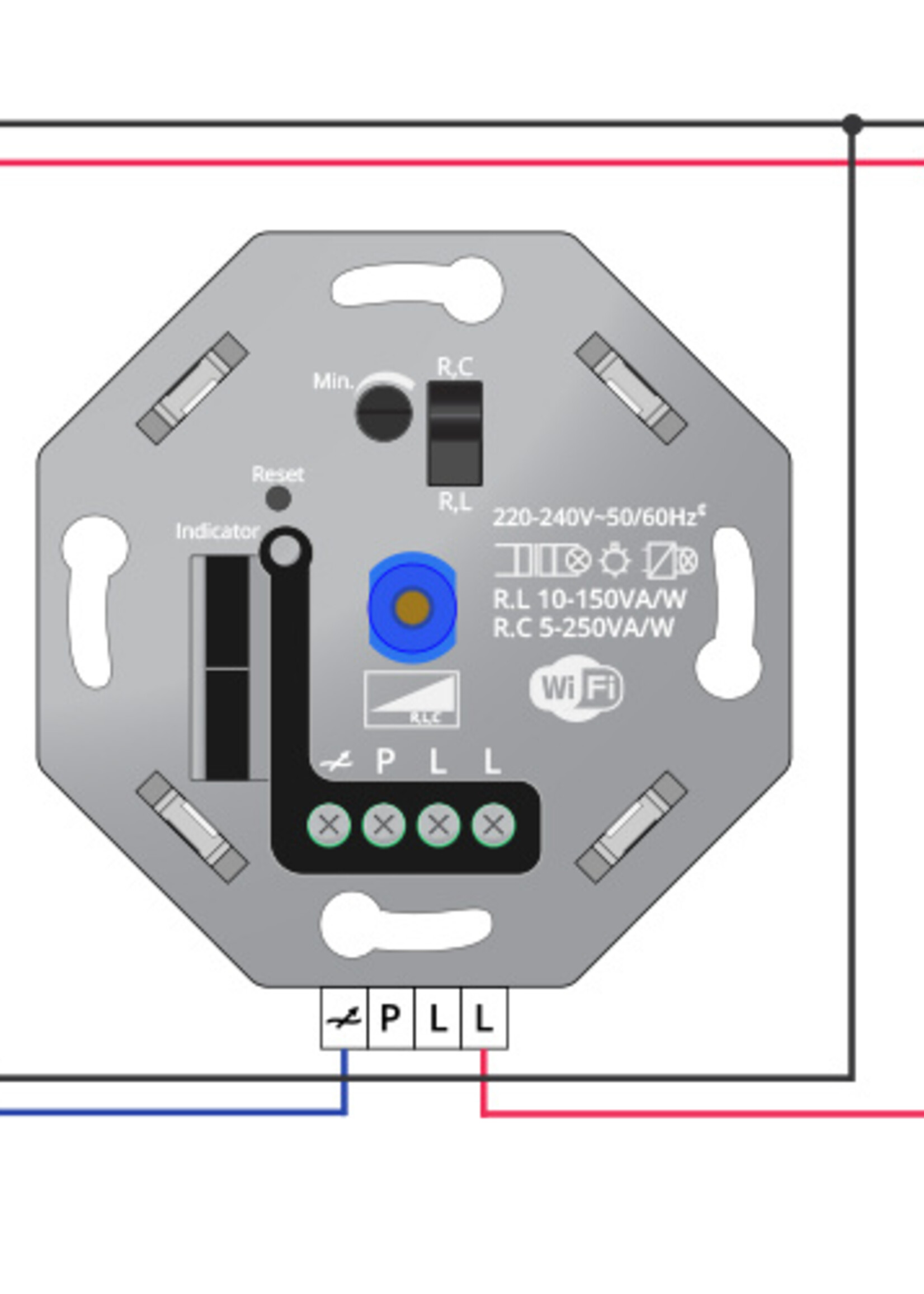 LEDWINKEL-Online WiFi LED Dimmer 5-150W fase afsnijding/aansnijding