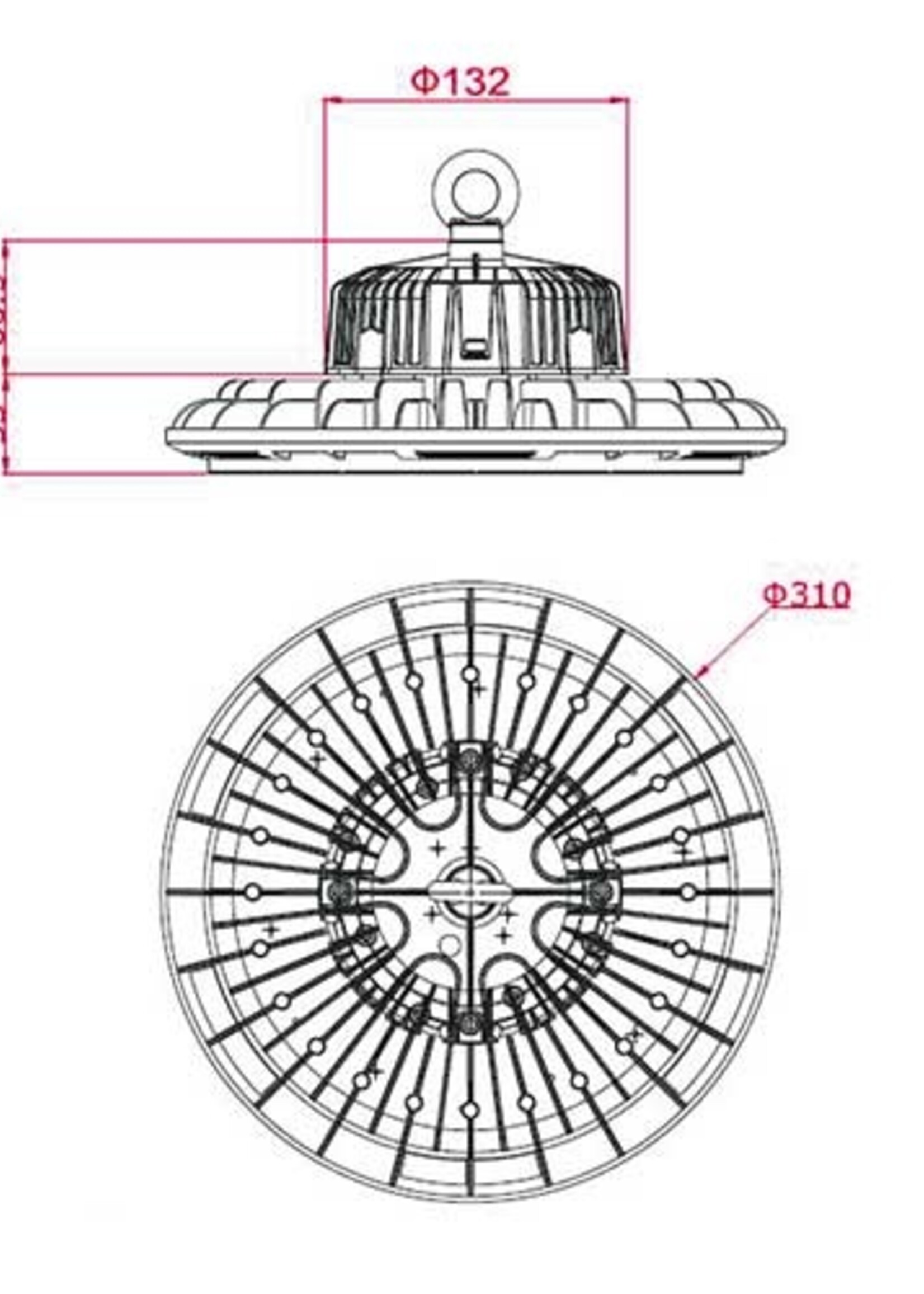 Philips Xitanium LED Driver 150W LED UFO Highbay IP65 150lm/W Philips-driver dimbaar