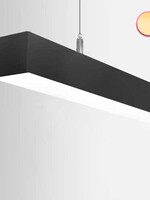 LEDWINKEL-Online Hangende LED Lichtbalk linear 60cm 18W 3000K zwart