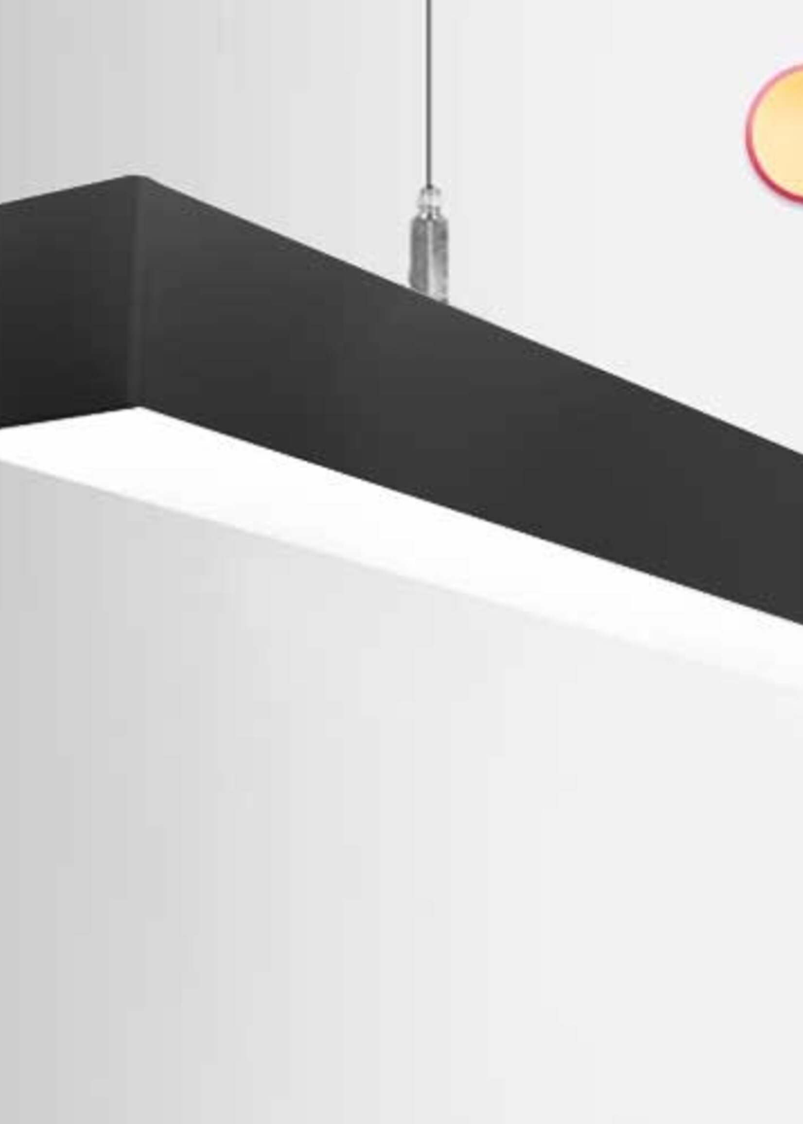 LEDWINKEL-Online Hangende LED Lichtbalk linear 60cm 18W 3000K zwart