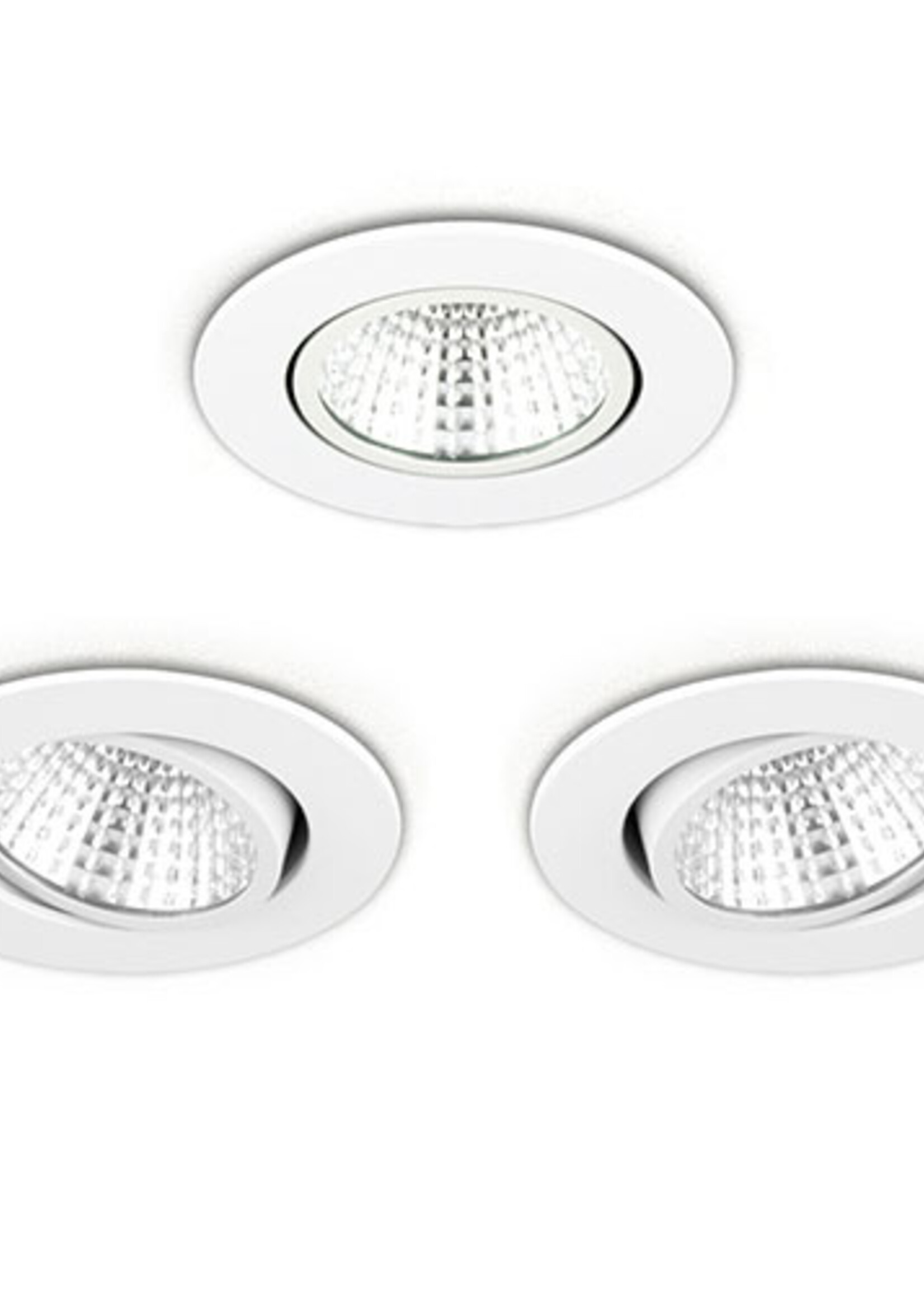 LEDWINKEL-Online LED Inbouwspot 5W ⌀85mm dimbaar kantelbaar