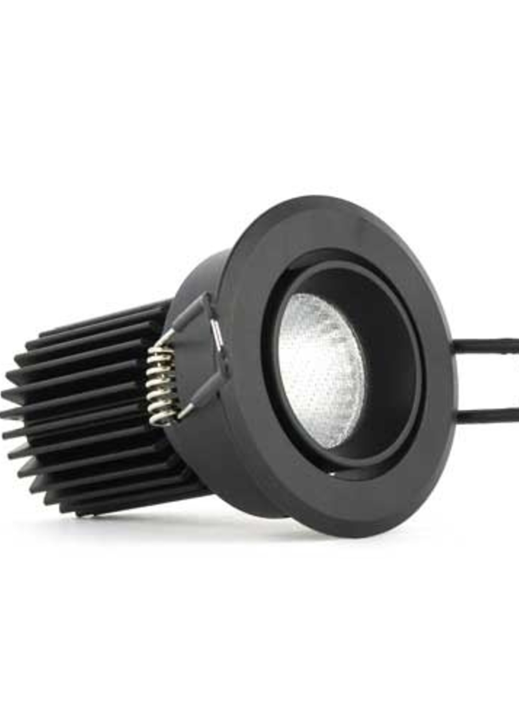 SOLISTECH Black LED Downlight 5W 3000K warm white ⌀70mm tiltable