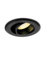 SOLISTECH Zwarte LED Inbouwspot 5W 3000K warm wit ⌀70mm kantelbaar