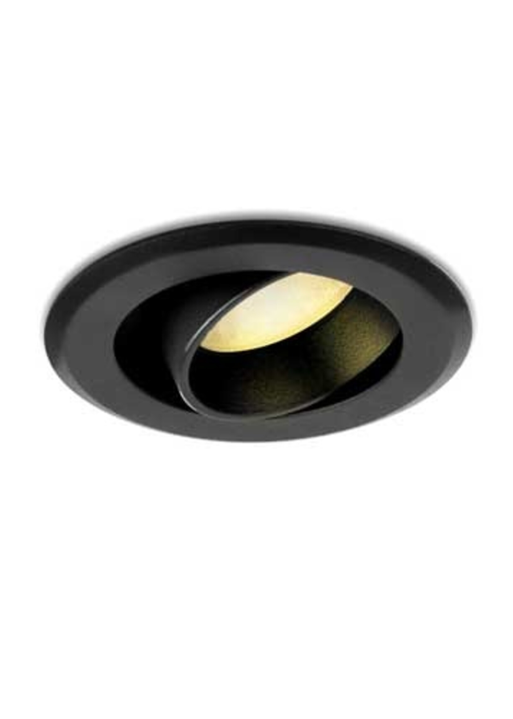 SOLISTECH Black LED Downlight 5W 3000K warm white ⌀70mm tiltable