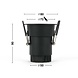 SOLISTECH Zwarte LED Inbouwspot 5W 3000K warm wit ⌀80mm Anti glare SOLISTECH Zwarte LED Inbouwspot 5W 3000K warm wit ⌀80mm Anti glare