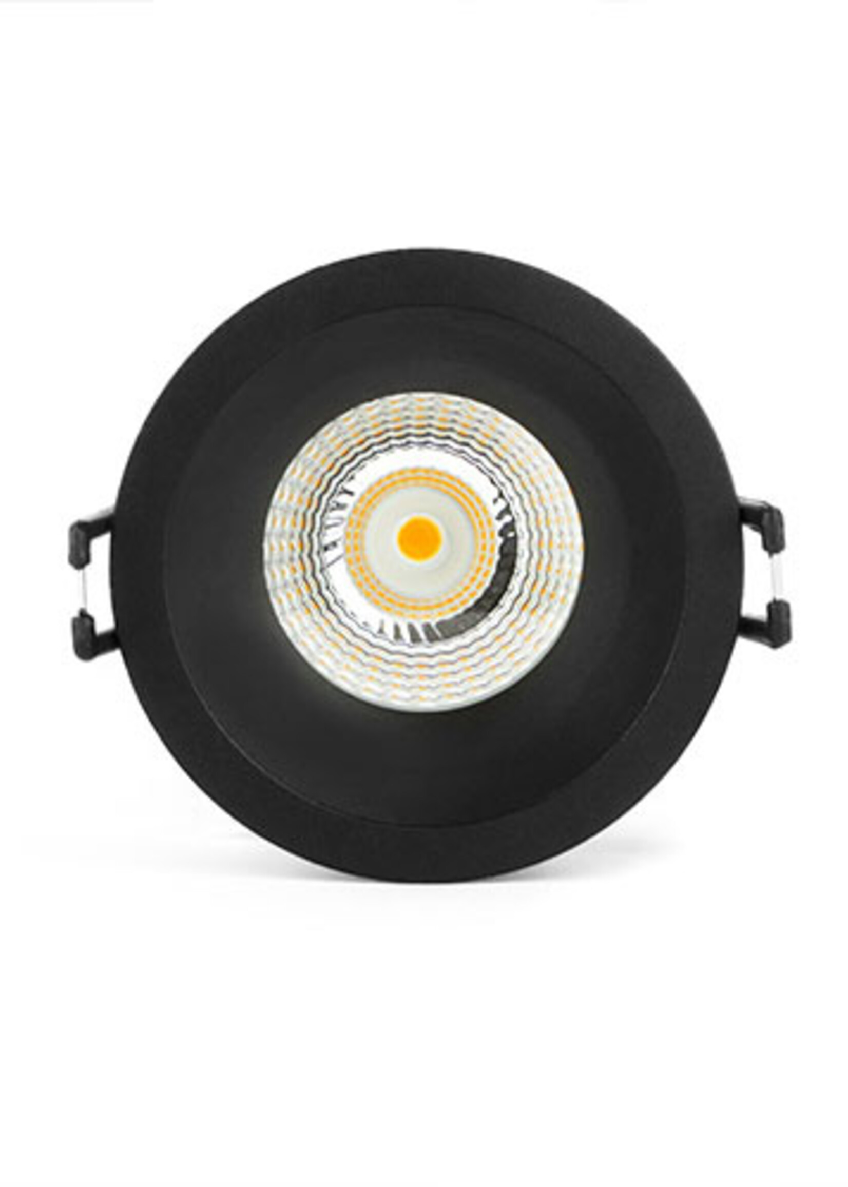 SOLISTECH Zwarte LED Inbouwspot 5W 3000K warm wit ⌀80mm Anti glare