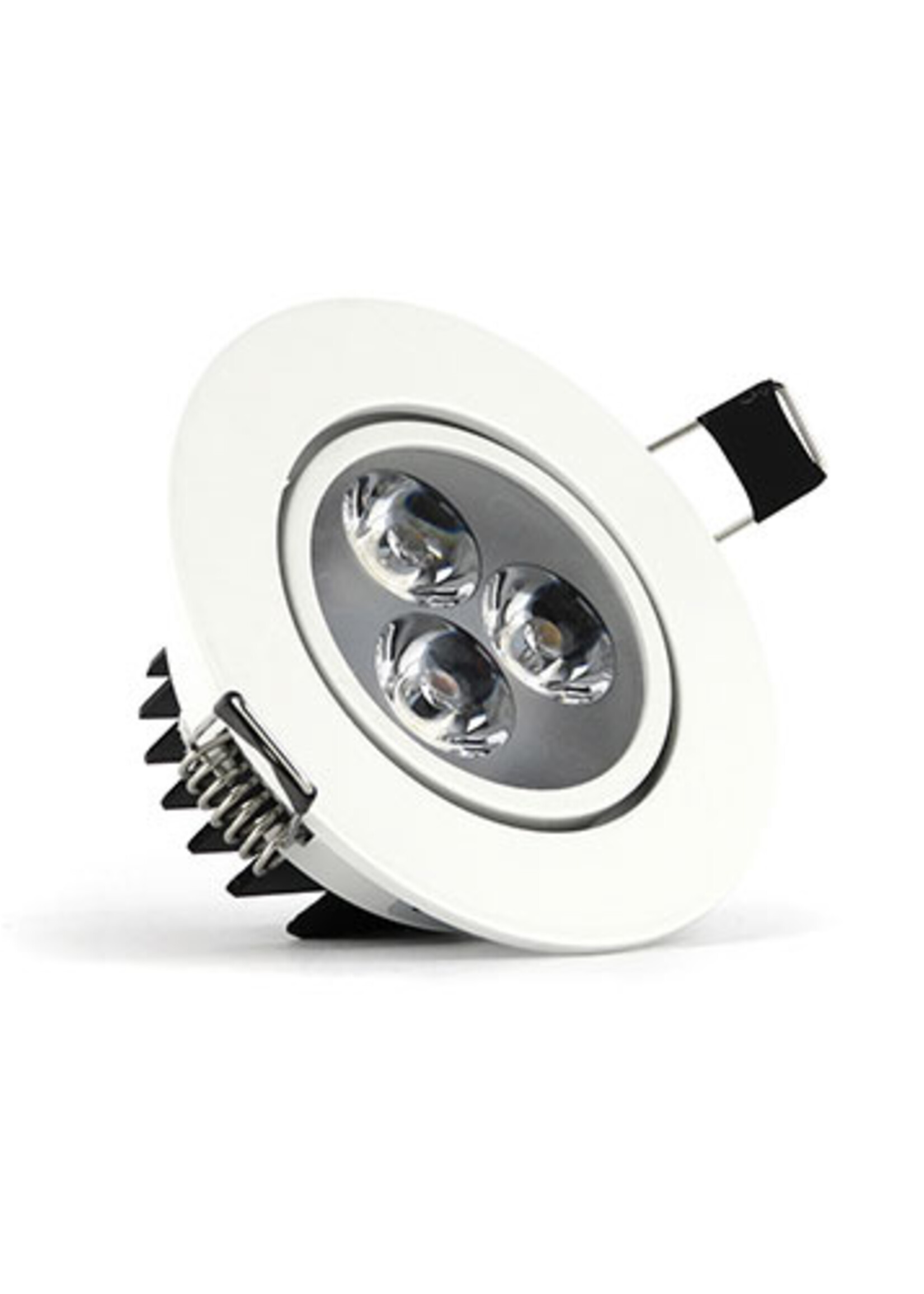 LEDWINKEL-Online LED Inbouwspot 3W 2700K warm wit ⌀85mm kantelbaar