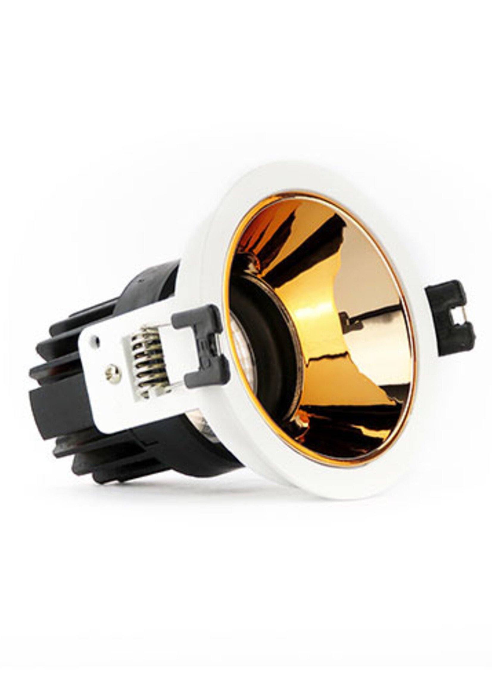 SOLISTECH LED Downlight 5W 3000K warm white ⌀83mm tiltable Rose gold with white rim