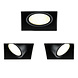 SOLISTECH Black LED Downlight 6W Trimless 3000K warm white square 89x89mm tiltable rotatable SOLISTECH Black LED Downlight 6W Trimless 3000K warm white square 89x89mm tiltable rotatable